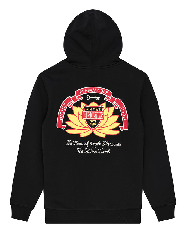 SACRED CREST ZIP HOODIE - BLACK