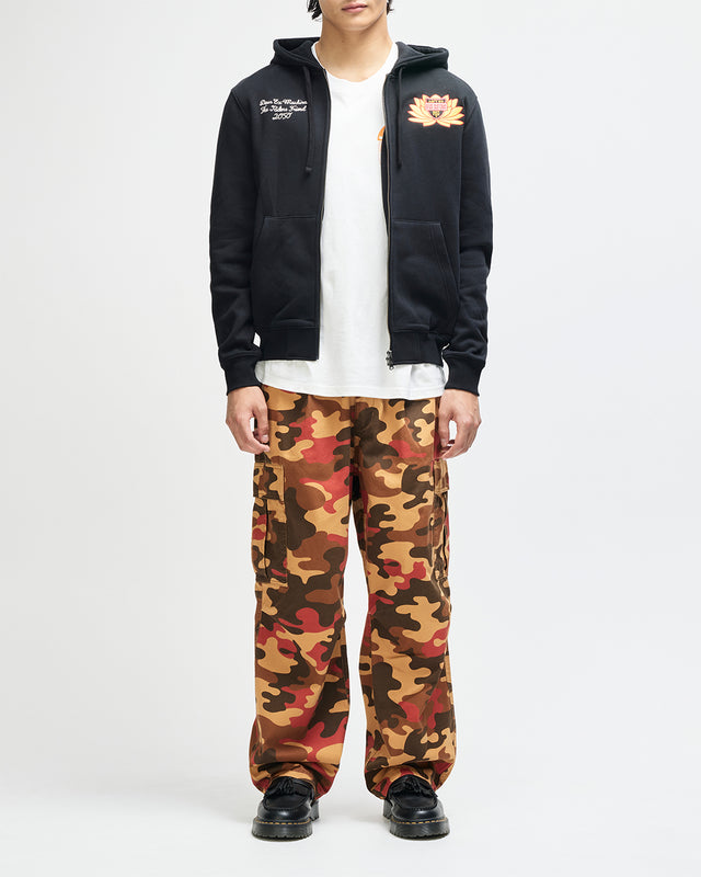 SACRED CREST ZIP HOODIE - BLACK