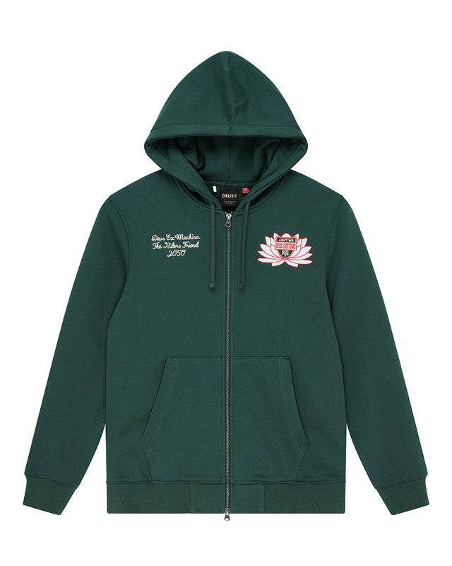 SACRED CREST ZIP HOODIE - RACING GREEN