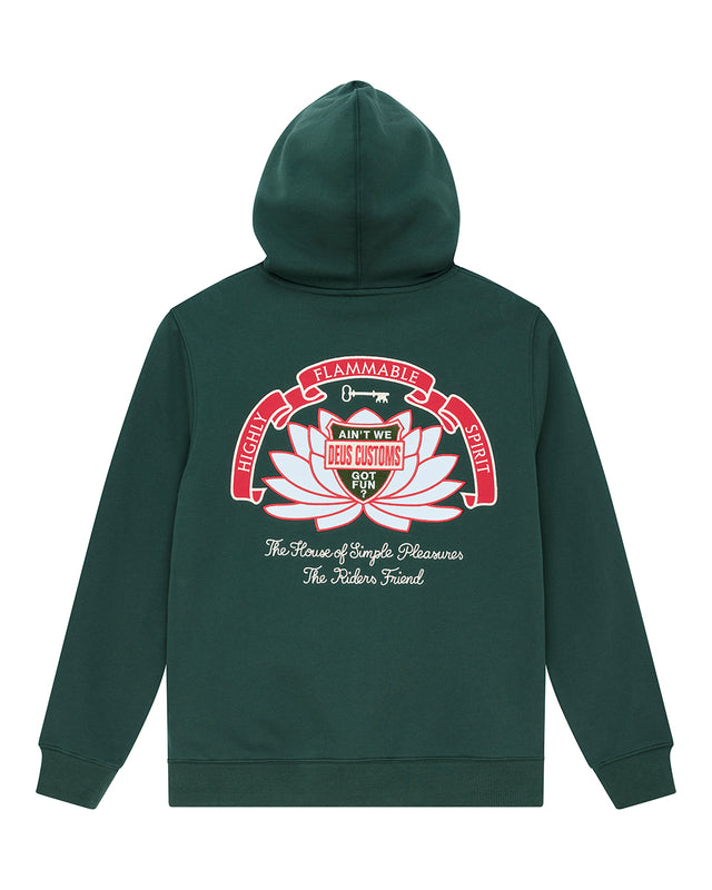 SACRED CREST ZIP HOODIE - RACING GREEN