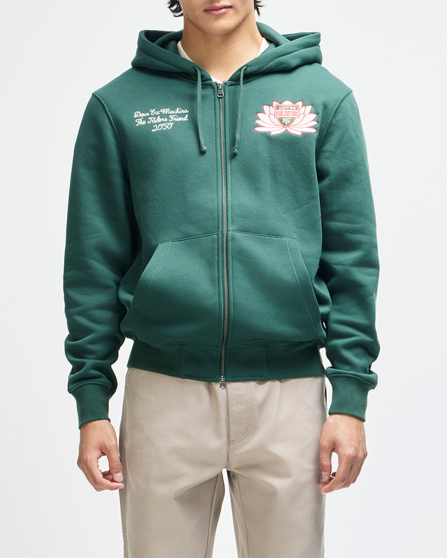 SACRED CREST ZIP HOODIE - RACING GREEN
