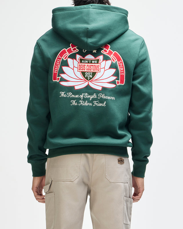 SACRED CREST ZIP HOODIE - RACING GREEN