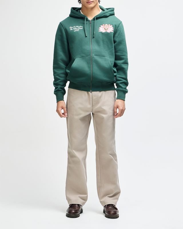 SACRED CREST ZIP HOODIE - RACING GREEN