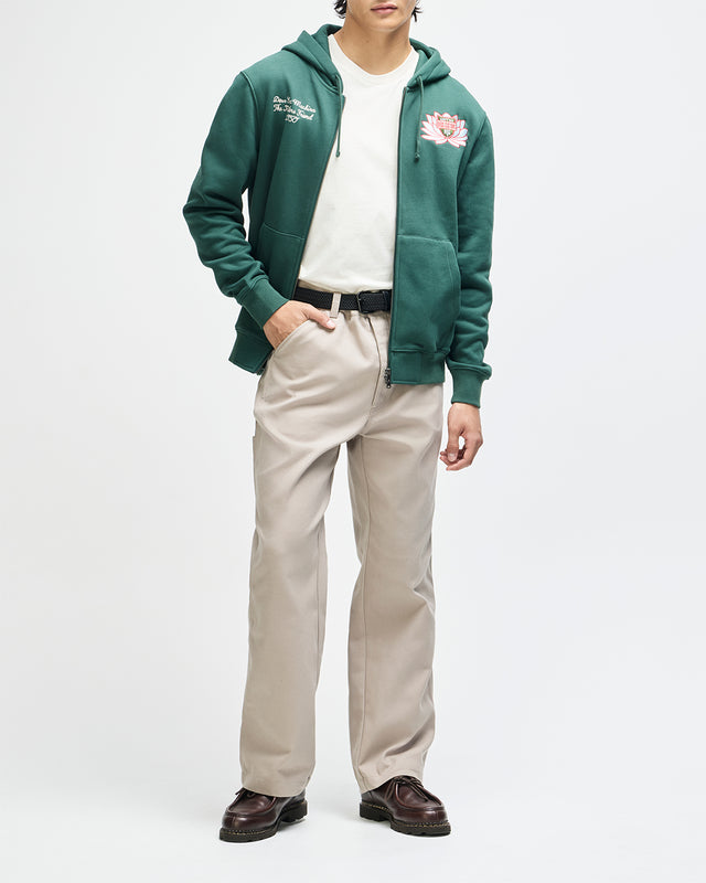 SACRED CREST ZIP HOODIE - RACING GREEN