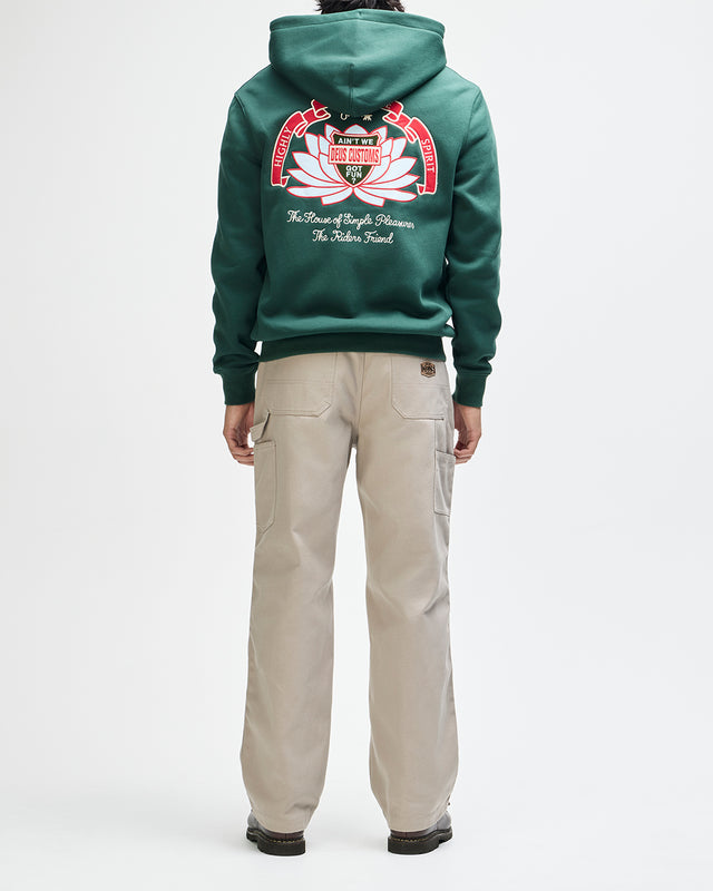 SACRED CREST ZIP HOODIE - RACING GREEN
