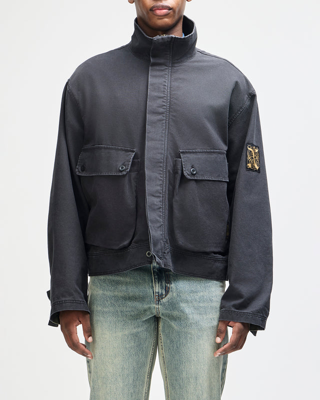COMMON STATE JACKET - OVERDYED ANTHRACITE GREY
