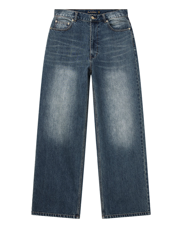 DRIFT LINE WIDE JEAN - MID INDIGO