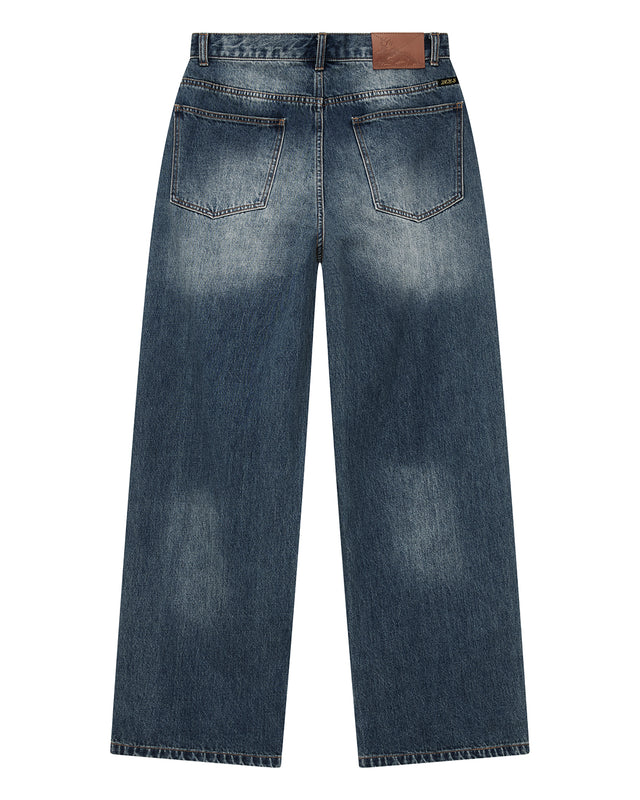 DRIFT LINE WIDE JEAN - MID INDIGO