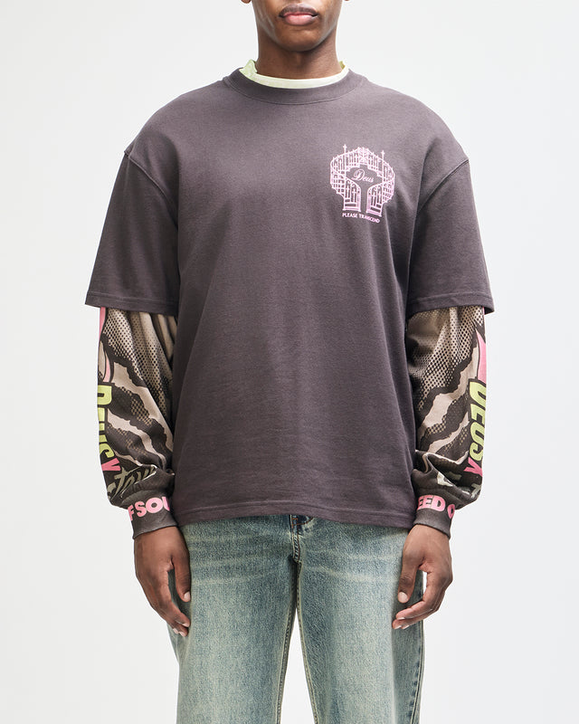 UPSTAIRS OS TEE - ANTHRACITE