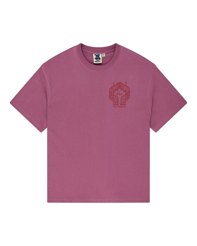 UPSTAIRS OS TEE - RED VIOLET