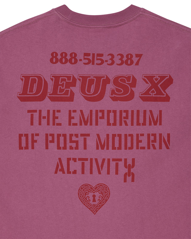 UPSTAIRS OS TEE - RED VIOLET