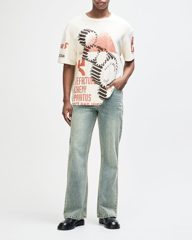 MERZ OVERSIZED TEE - DIRTY WHITE