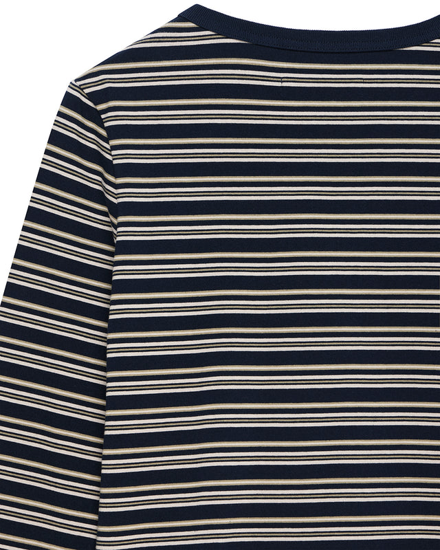 STOPPA LACE UP TOP - NAVY STRIPE