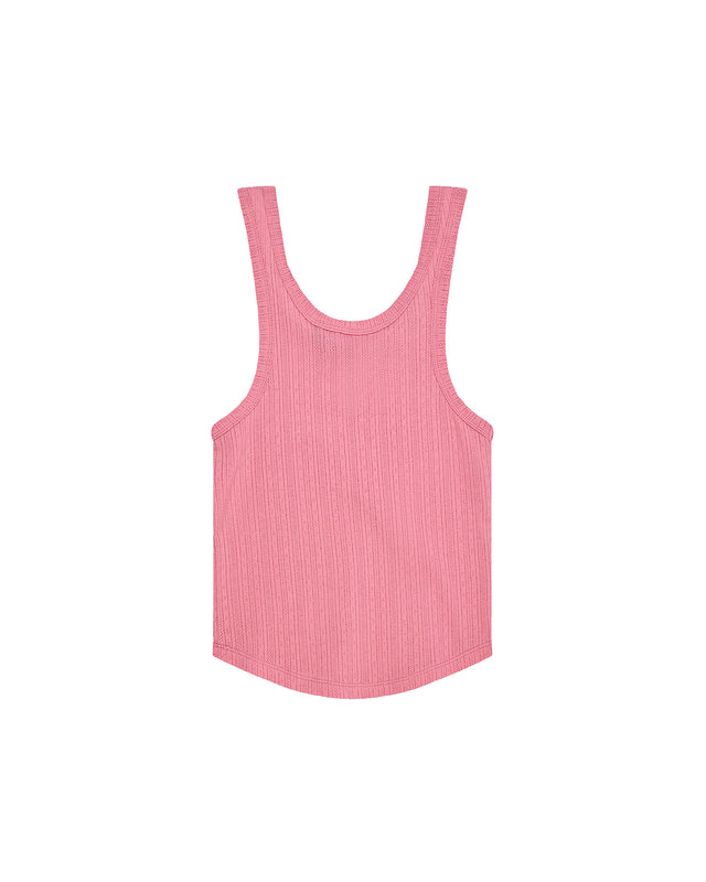 JUNE POINTELLE SHIELD TANK - PRISM PINK