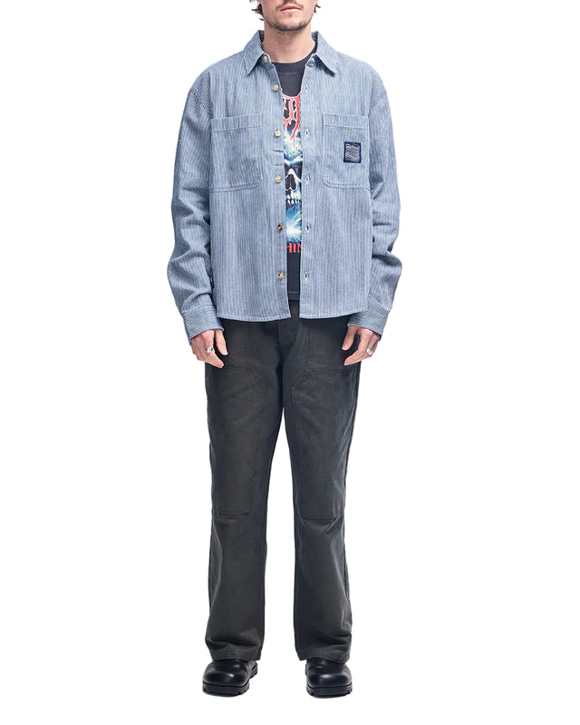 HYPERNIGHT LS SHIRT - INDIGO STRIPE