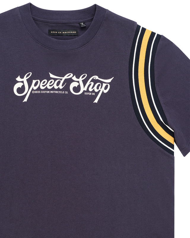 SPEED SHOP OS TEE - BARITONE BLUE