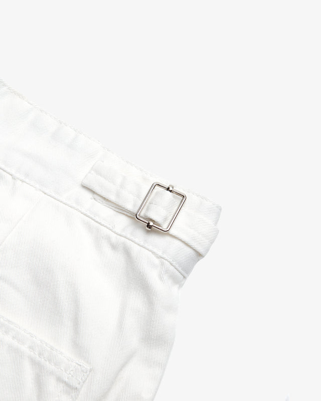 PAULINE PLEAT SHORT - BLEACHED WHITE