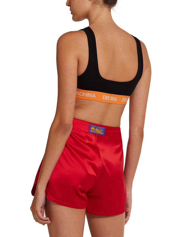 JIJI SATIN SHORT - RACE RED