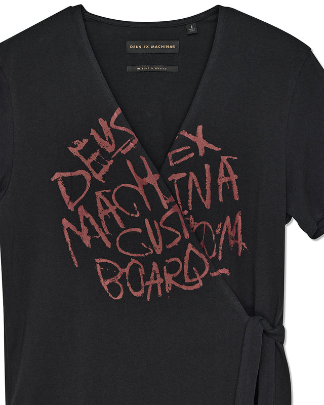 ROGUE WRAP TEE - BLACK