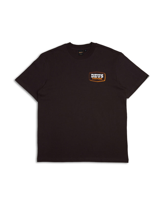 BUCKLE UP TEE - CHOC BROWN