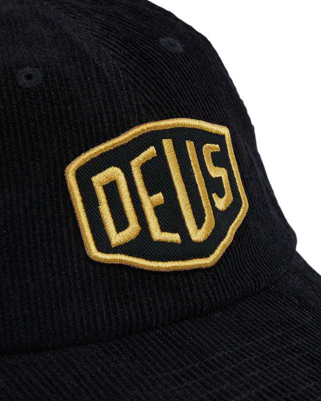 SHIELD CORD DAD CAP - BLACK