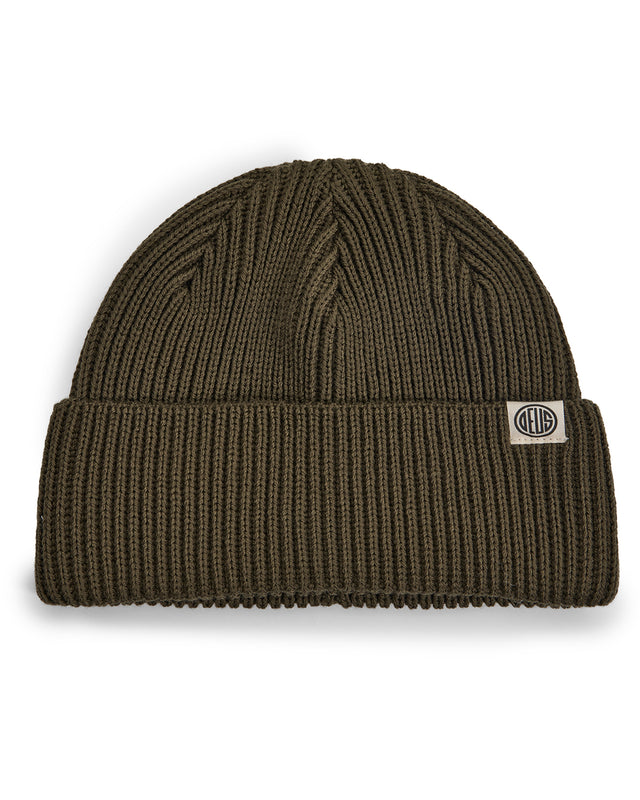 PILL MERINO BEANIE - DARK OLIVE
