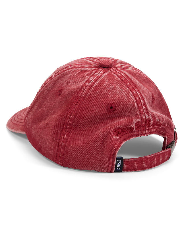 SHIELD GARMENT DYED DAD CAP - LAVA FALLAS RED