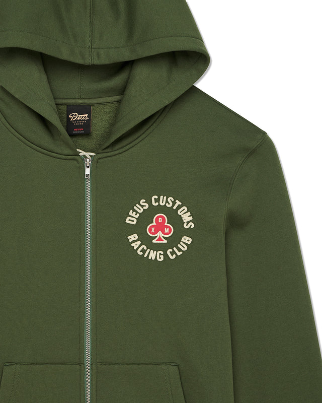 BASTO ZIP HOODIE - CYPRESS GREEN