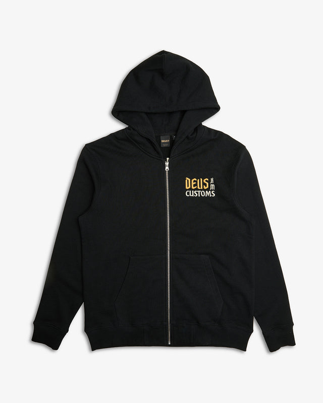SUPPORTER ZIP HOODIE BLACK1