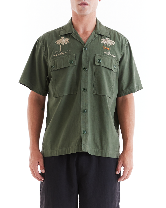 STRANDED FATIGUE SHIRT - PINE