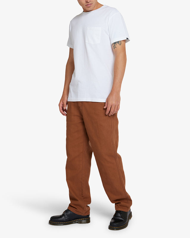 TOO BUSY TO WORK PANT - TOFFEE BROWN