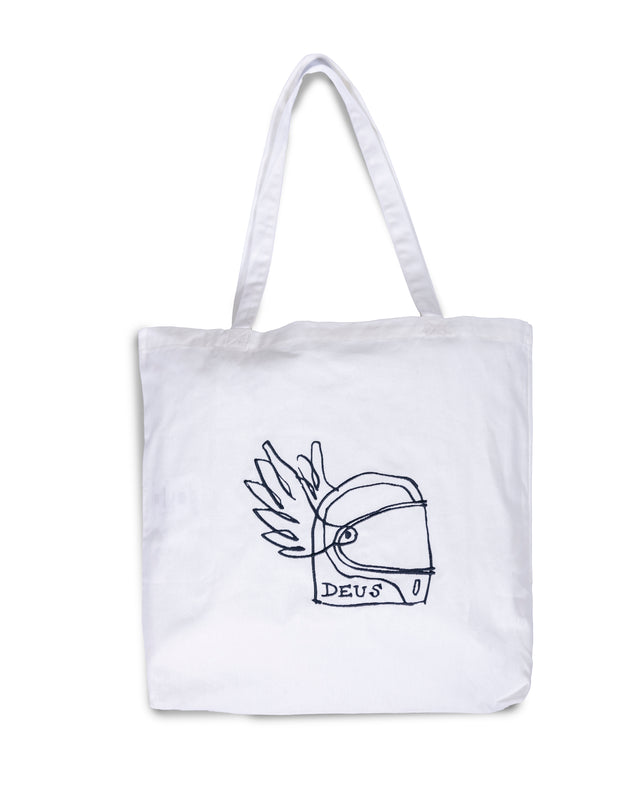 HELMET TOTE BAG - VINTAGE WHITE