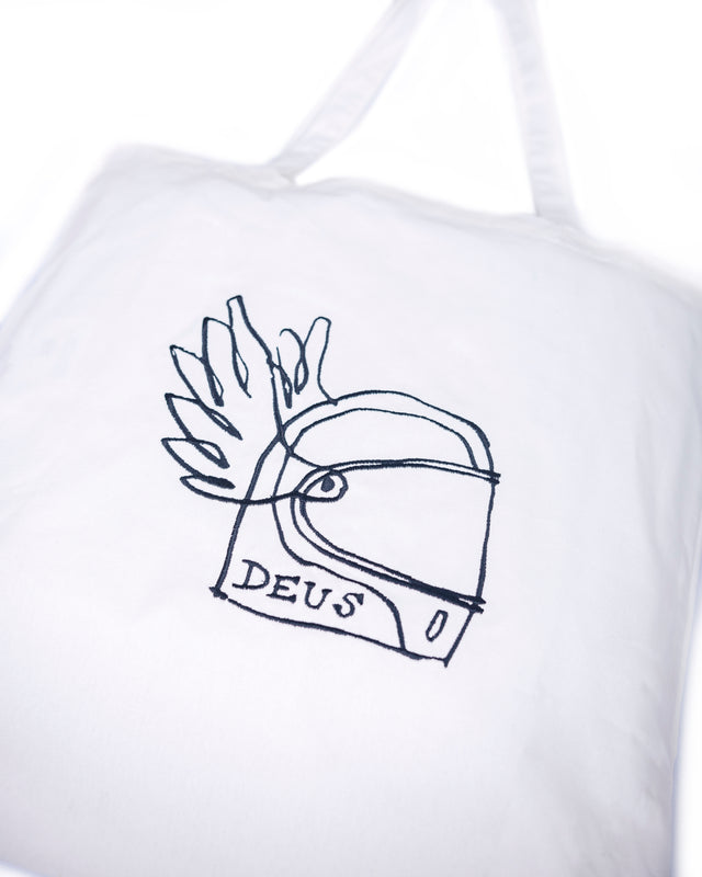 HELMET TOTE BAG - VINTAGE WHITE