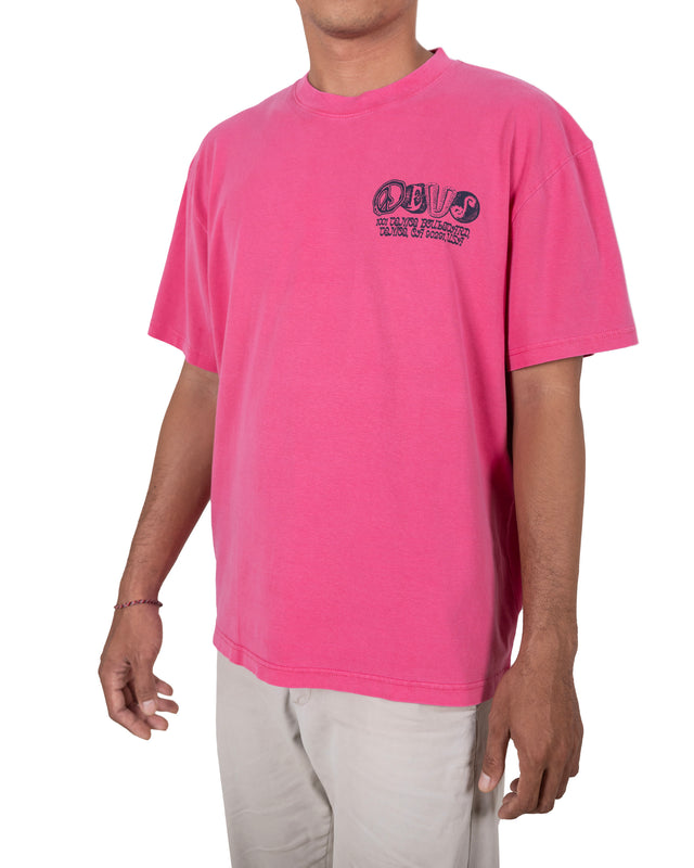 LABYRINTH TEE - RASPBERRY