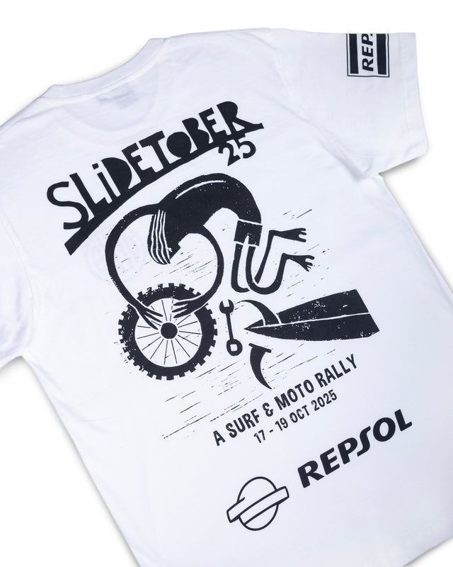 SLIDETOBER 2025 TEE - WHITE