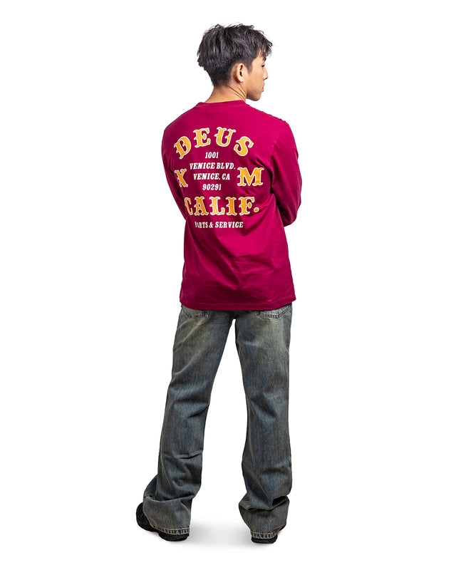 QUICK STRIKE LS TEE - BURGUNDY